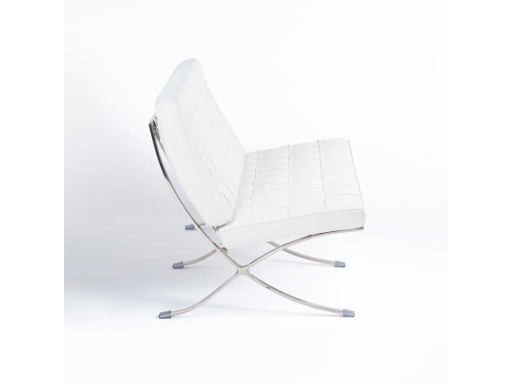 Canapé en cuir blanc