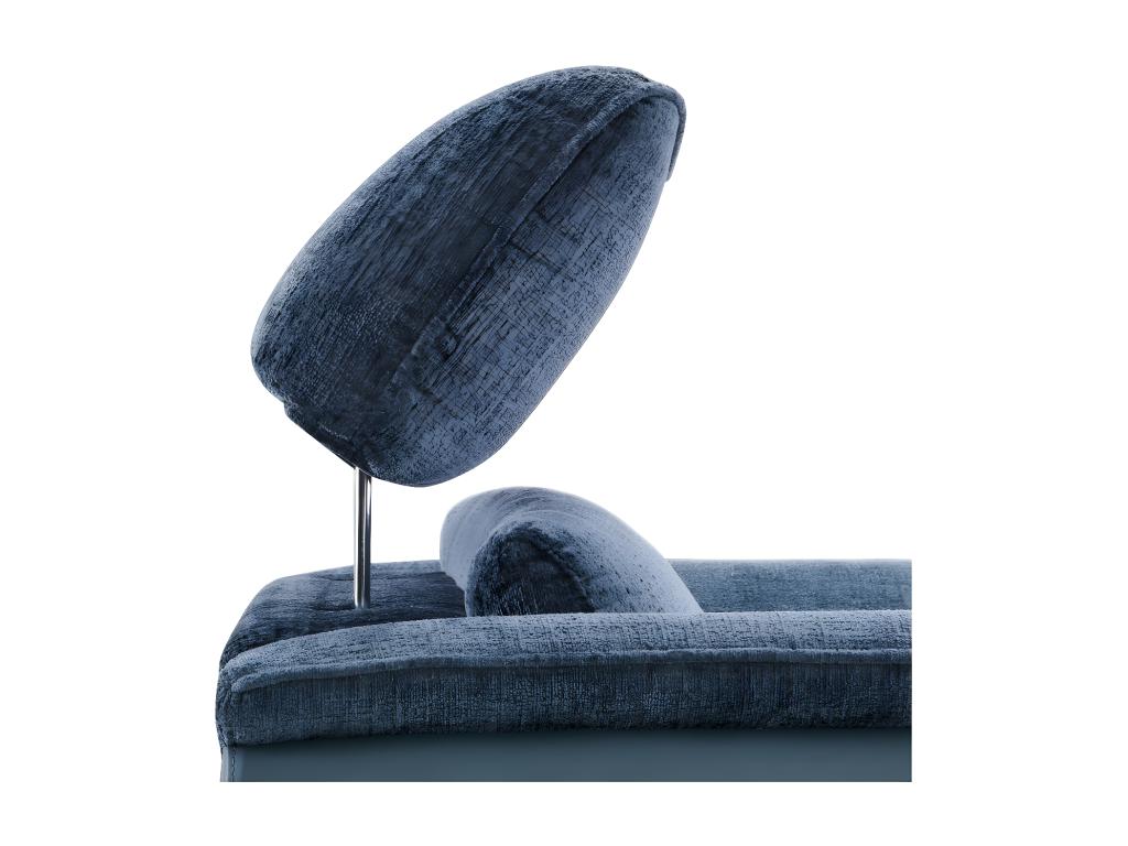 Fauteuil d'appoint en cuir bleu