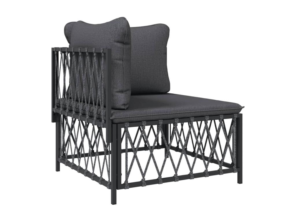 Ensemble de mobilier d'extérieur anthracite