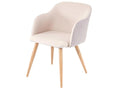 Fauteuil d'appoint en tissu beige