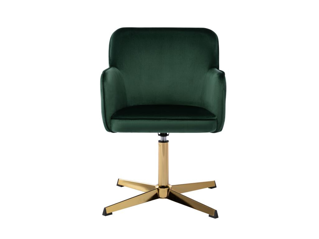Fauteuil en velours vert - dlz1766583088995
