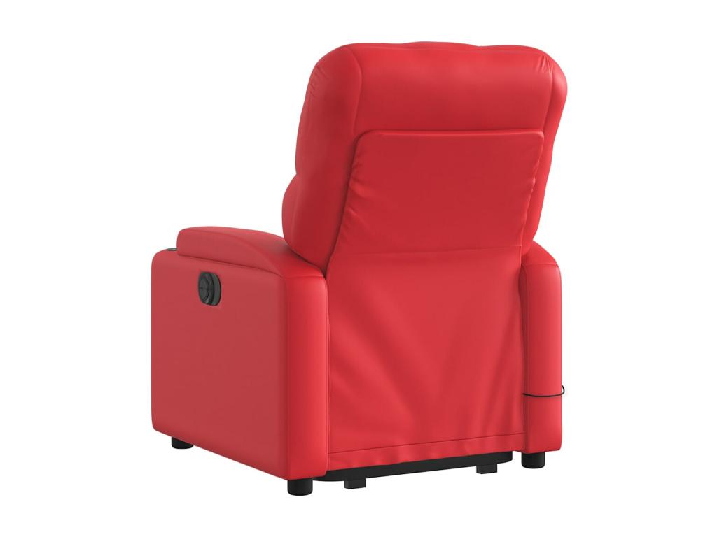 Fauteuil d'appoint en similicuir rouge