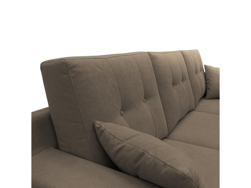 Canapé en tissu marron