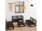 Ensemble de mobilier de jardin en pin noir - dlz1766583952526