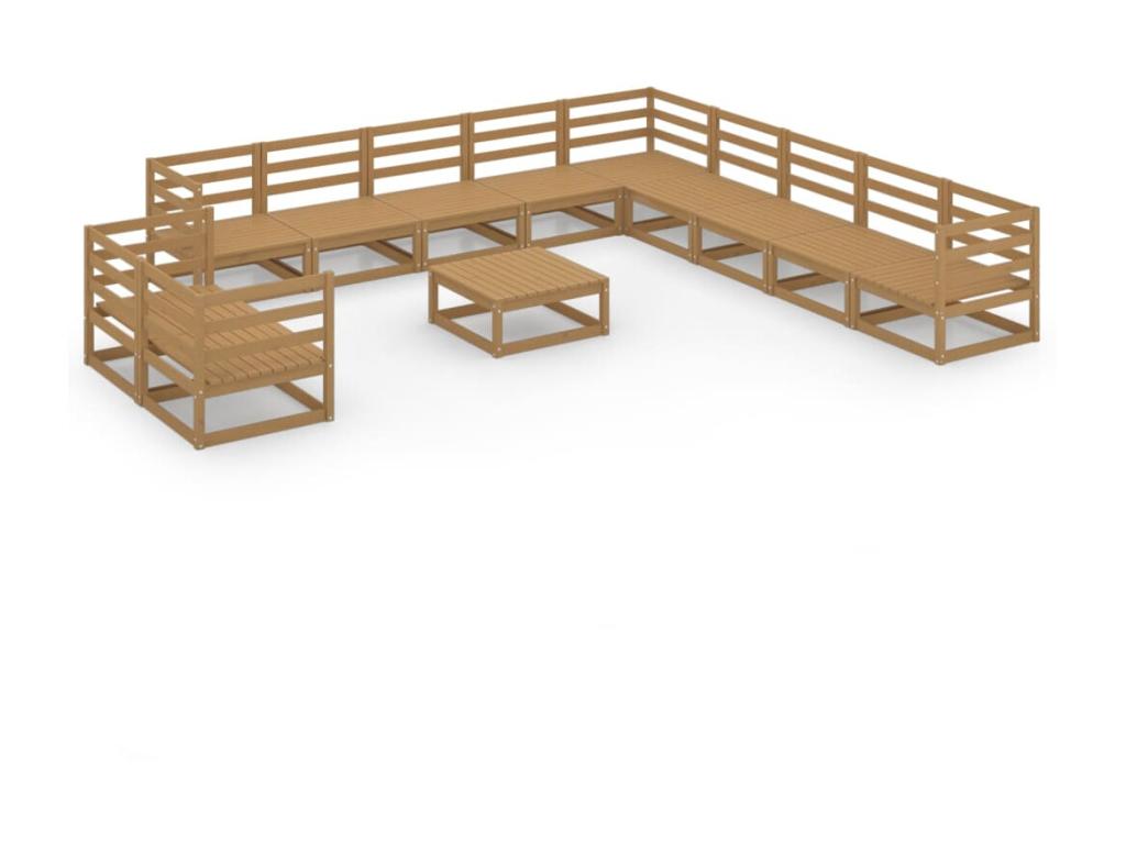 Ensemble de mobilier de jardin en pin naturel