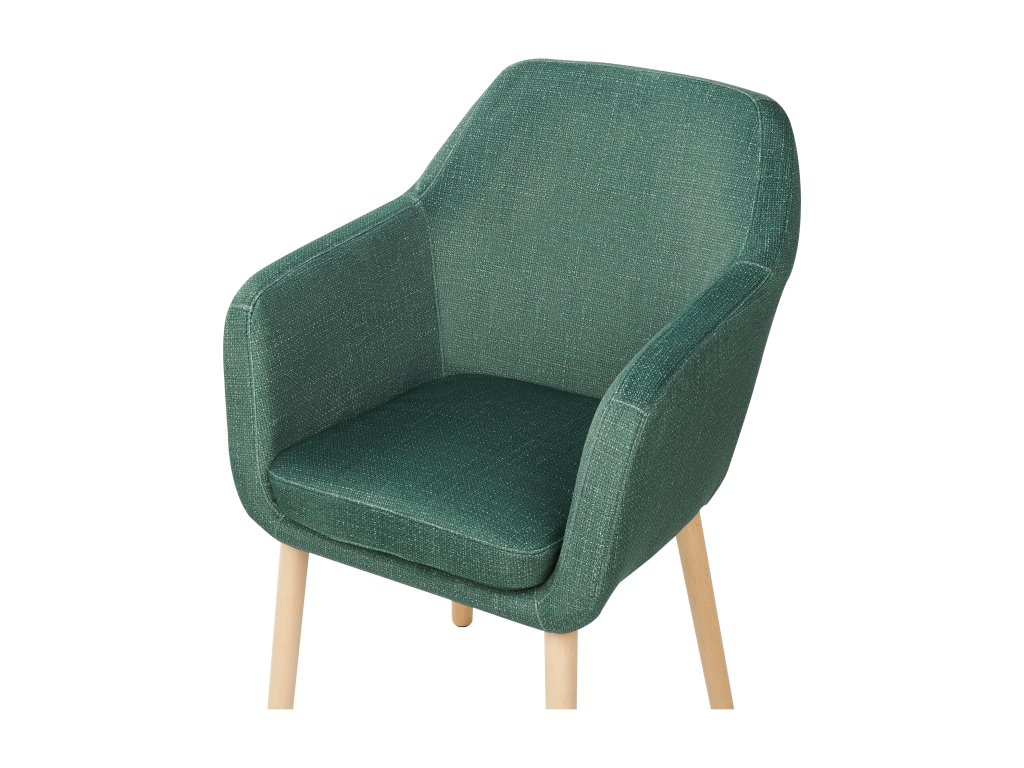 Fauteuil en velours vert