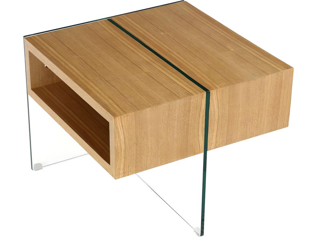 Table basse en chêne brun, 60 x 60 x 50 cm