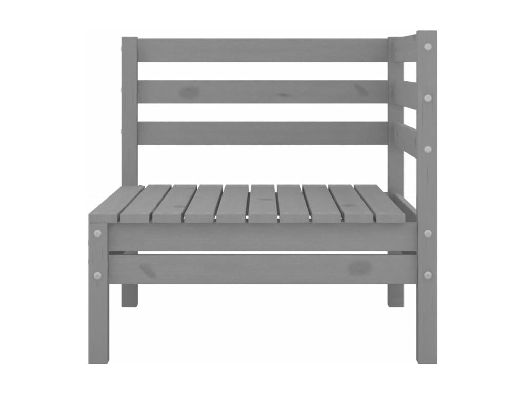 Ensemble de mobilier de jardin en pin gris - dlz1766583802763